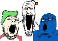 3soyjaks, 4chan, antenna, autism, award, background, braids.